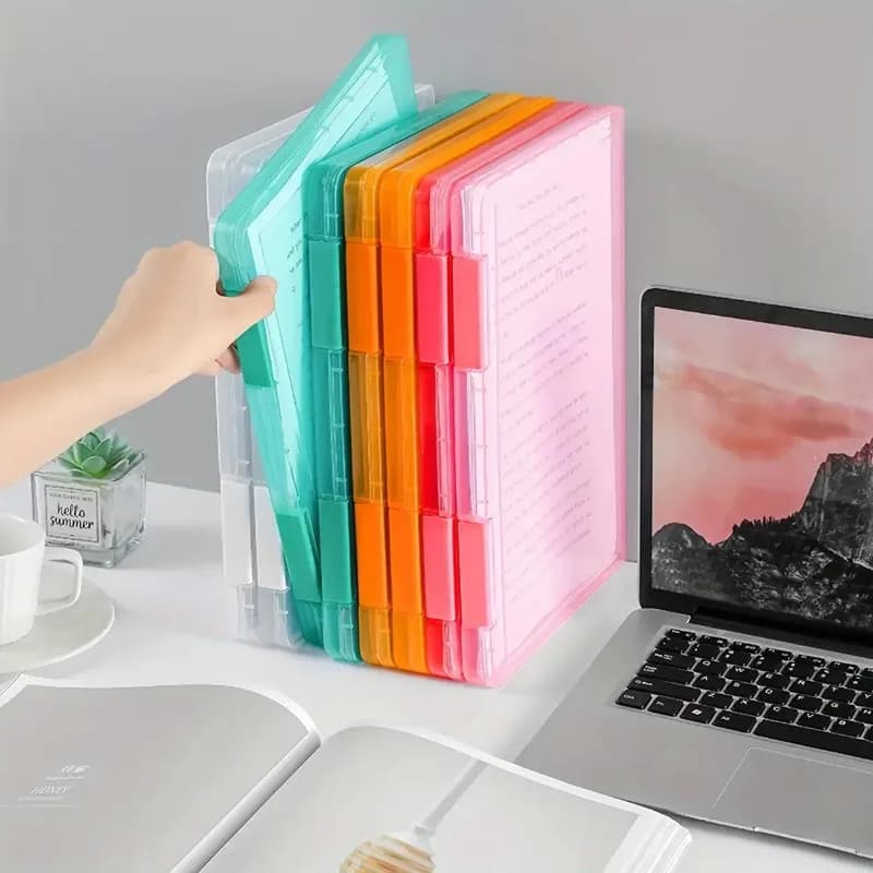 Scatola Portadocumenti Trasparente Multistrato Portatile, Impermeabile, per Conservazione Contratti