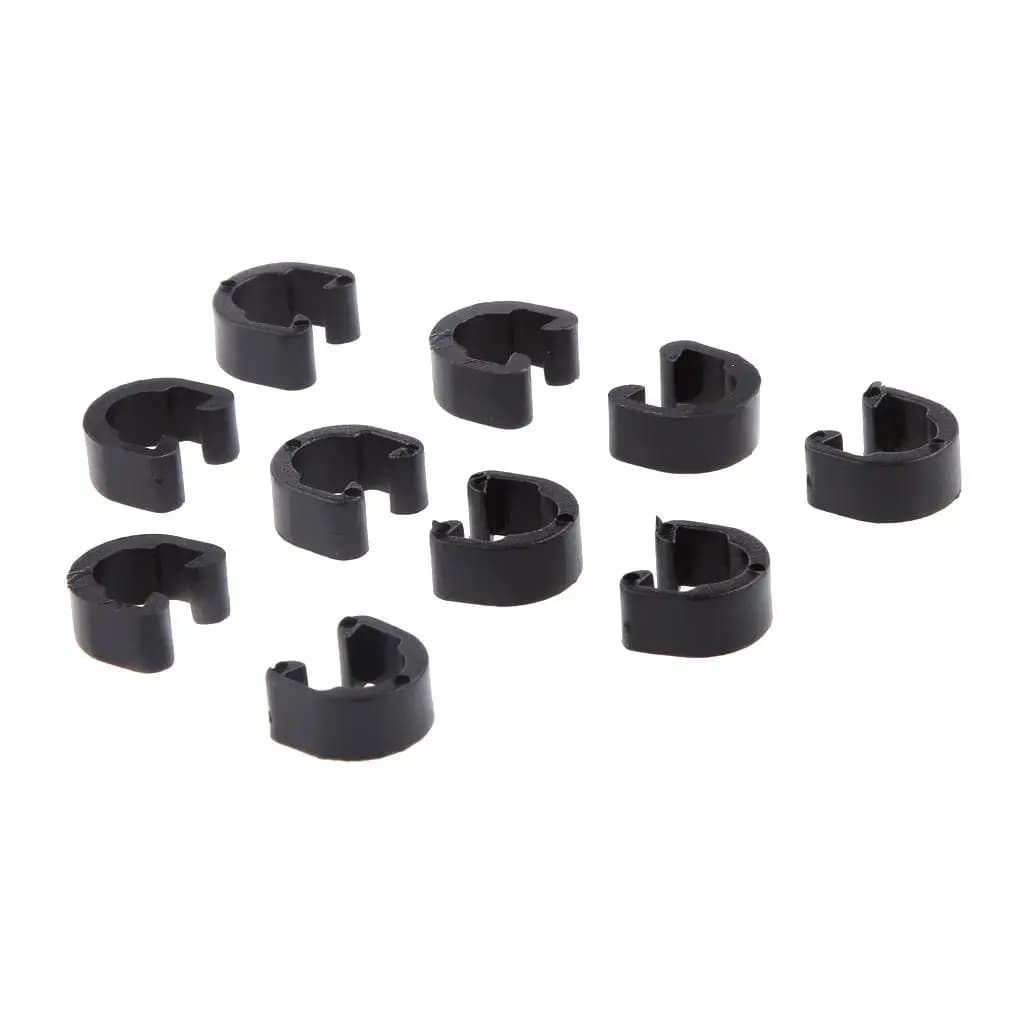 Clip a C in Plastica per Cavi Bici, Kit di Montaggio per Telaio Bicicletta, Gestione Cavi per MTB e Bici da Strada