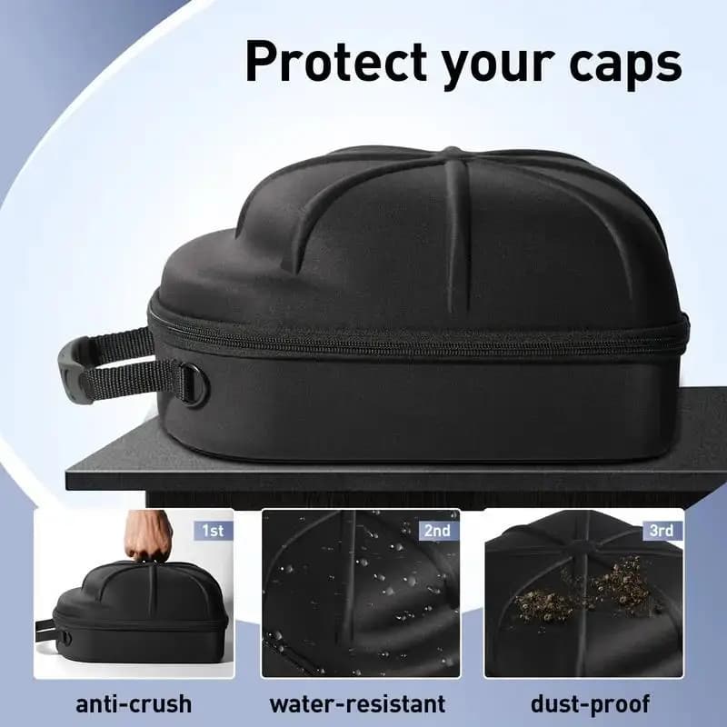 Borsa da Viaggio per Cappelli da Baseball, Custodia per Esposizione e Trasporto, Scatola Contenitore in EVA per Cappelli da Baseball