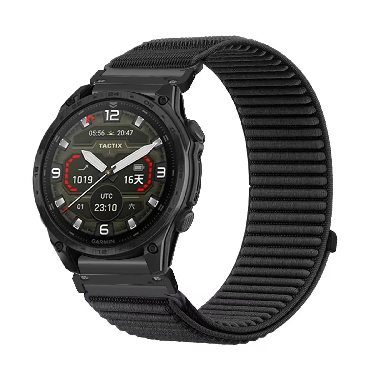 Fasce in nylon per cinturino Garmin Tactix 8 da 47 mm, cinturino elastico in nylon velcro morbido