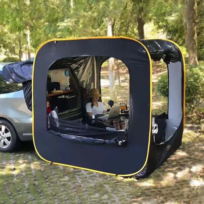 Tenda laterale per camper da viaggio con guida autonoma all'aperto Tenda da campeggio Tenda automatica Tenda di estensione per portellone posteriore per auto