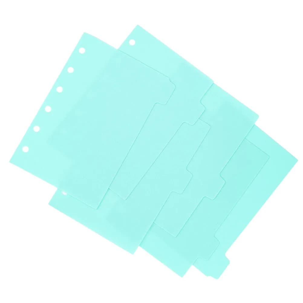 6 Fogli Divisori A7 in Plastica, Robusti in Materiale PP per Quaderni, Agende, Raccoglitori, Diari, con Linguette Indice, Economici