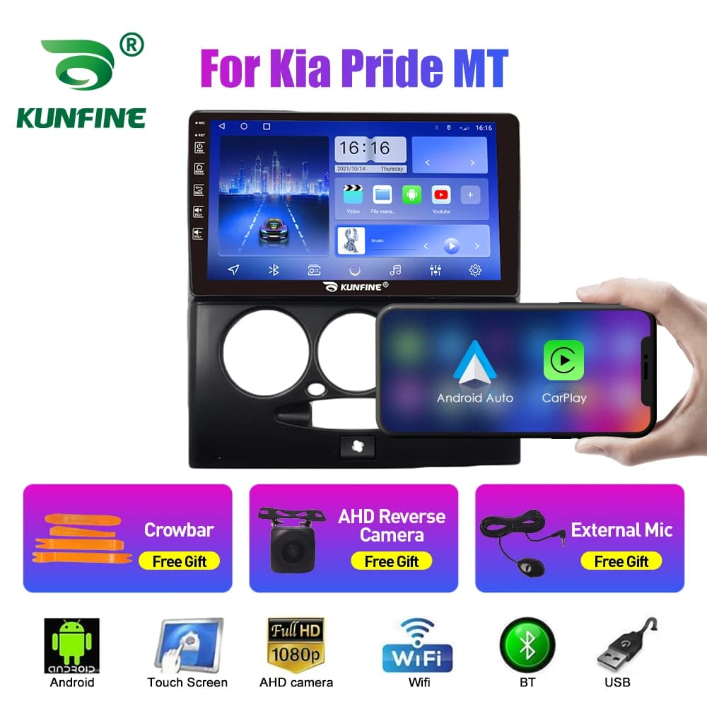 10.33 ''Radio Per Auto Per Kia Pride MT 2Din Android Stereo DVD GPS Lettore Video di Navigazione Multimediale Carplay Android Auto BT WIFI Q