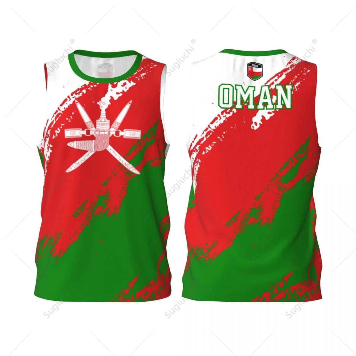 Men Basketball Sports Oman Flag Running Fitness Multifunction Jersey Sleeveless shirt Custom Name Nunber Exclusive
