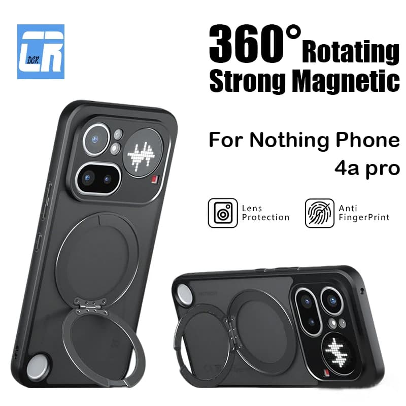 Custodia antiurto opaca Armor per Nothing Phone 4A Pro 360 ° Supporto Magnetico Rotante in Metallo per Cover Posteriore Nothing Phone 4A Pro