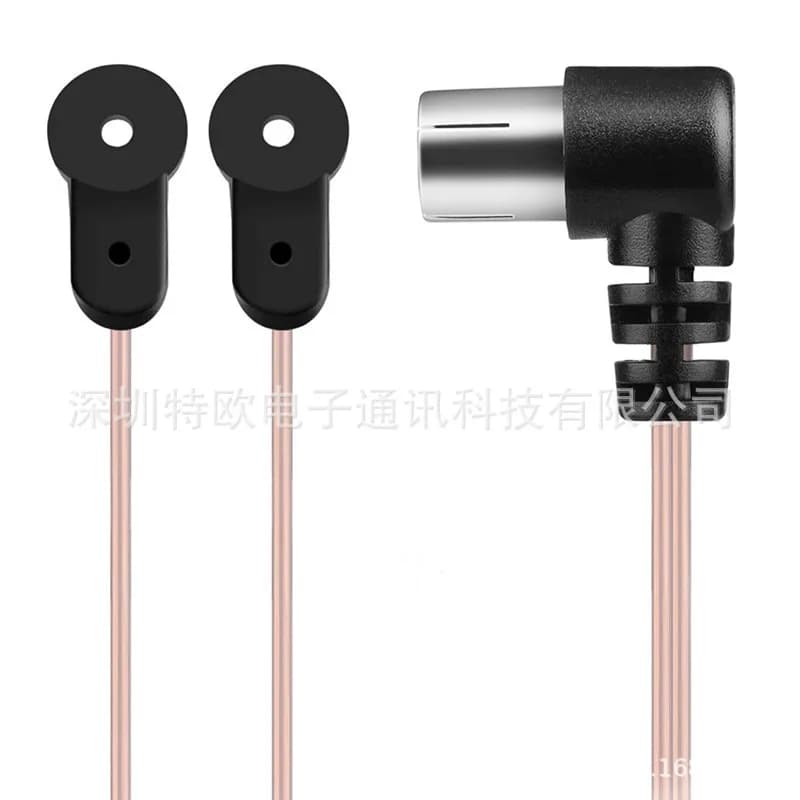 Antenna radio FM da 2 m 75 Ohm Dipolo Antenna interna Ricevitore antenna HD PAL a F Jack femmina Connettore adattatore coassiale RF
