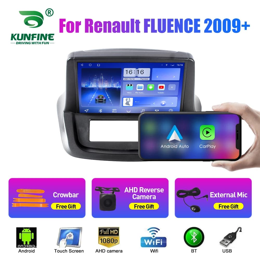 Autoradio Per Renault FLUENCE 2009+ 2Din Android Octa Core Car Stereo DVD Lettore di Navigazione GPS Multimediale Android Auto Carplay