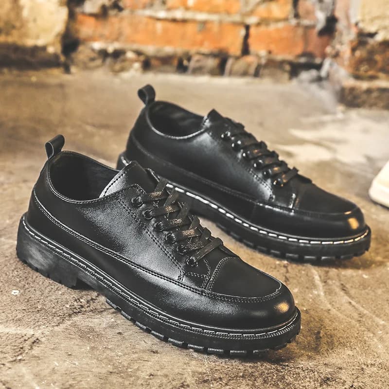 Luxury Brand Genuine Leather Dress Shoes Loafers Men Oxfords Brogue Lace Up Italian Mens Casual Shoes Moccasins Plus Size 39-44