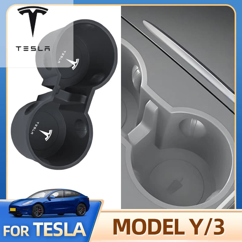 2025 Caldo Per Tesla Modello 3 Modello Y Juniper 2021-2026 Highland Portabicchieri TPE Controllo Centrale Tazza Limitatore Strumenti Modi Auto adesivo