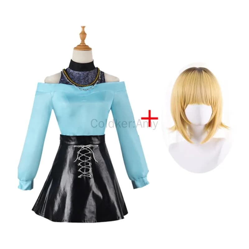 Oshi No Ko Cosplay Anime Memu Cho Costume Cosplay Gonne Abito uniforme Collana Capelli biondi Donna Abiti da festa di Halloween