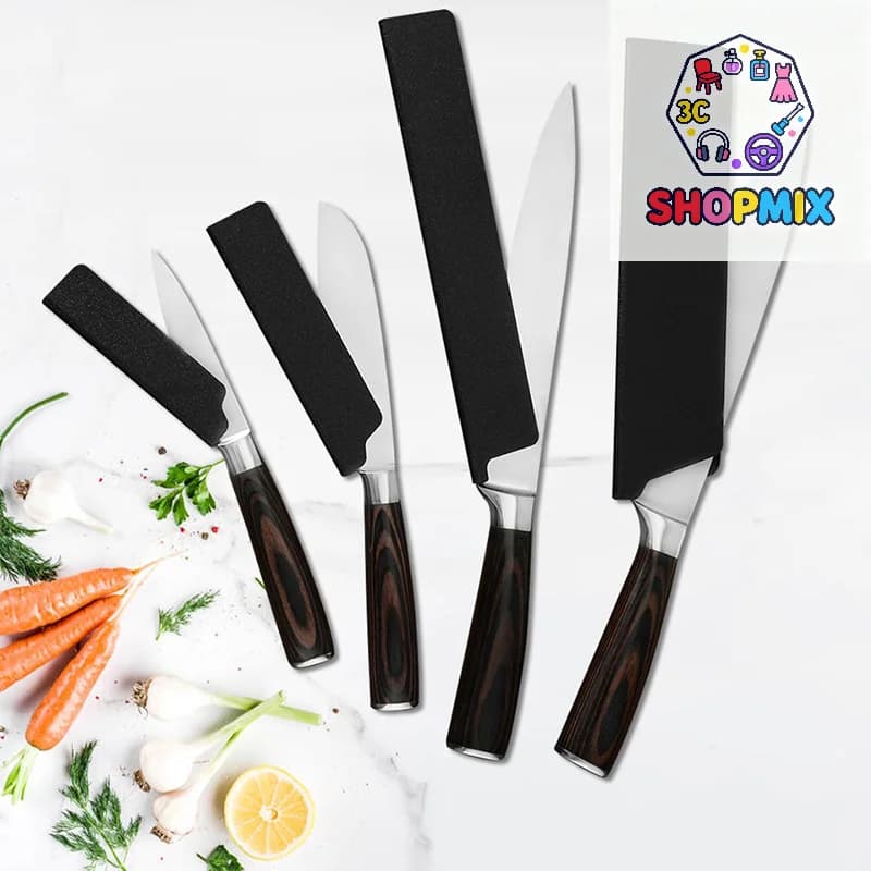 Black Plastic Kitchen Knife Blade Protector For 3.5-10 Inch Knife Cases Eco-Friendly Material New High Quality Practical