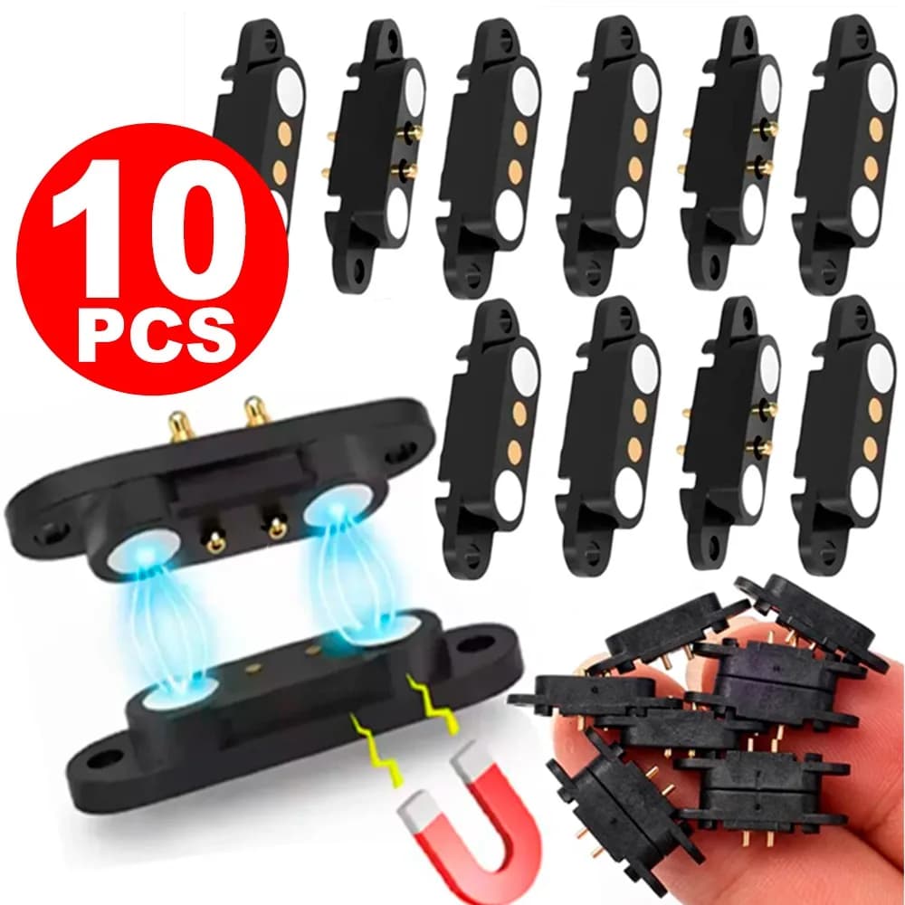 2PIN Male-Female Magnetic Connector Precision-Engineered for Wireless Charger Testing Precision Probe Clips Magnetic Connector