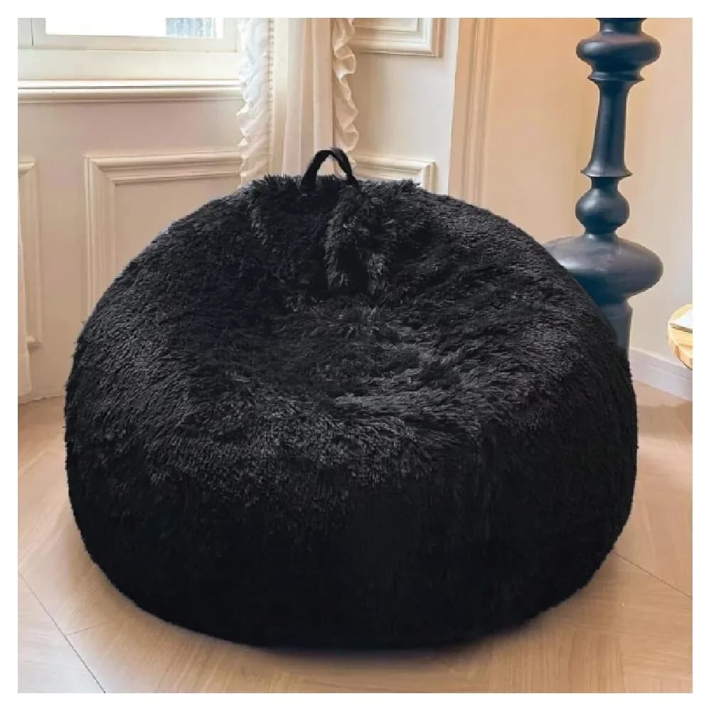 Copertura per pouf portaoggetti in peluche, senza imbottitura, in finta pelliccia lavabile, ultra morbida, per peluche o tessuto, Plus