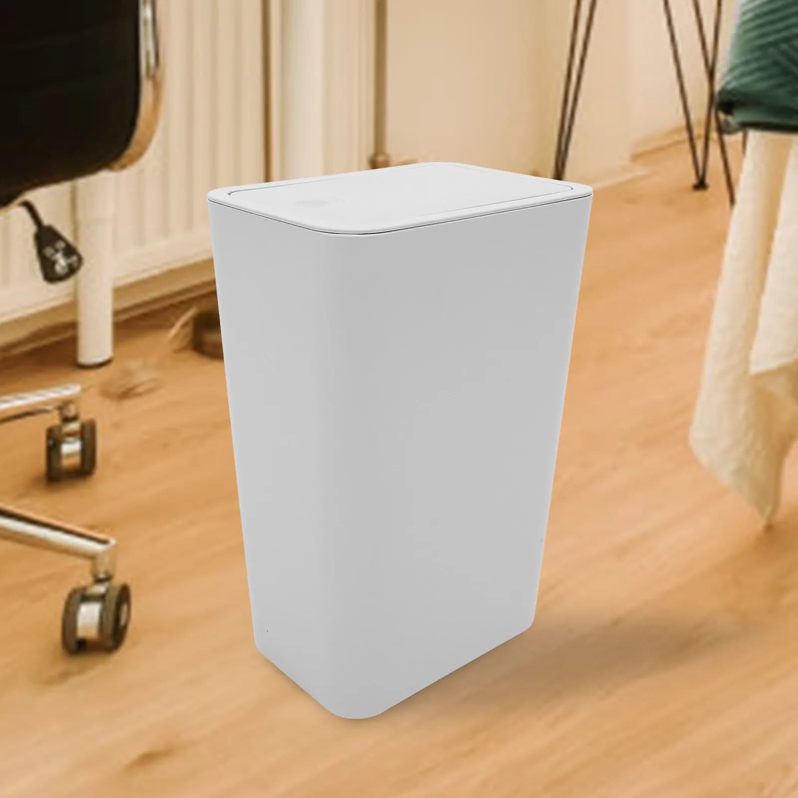 Cestino per Rifiuti da Bagno con Coperchio, Contenitore in Plastica per Cucina, Soggiorno, Camera da Letto, Ufficio, Toilette, Uso Domestico, Pratico e Anti-Odore