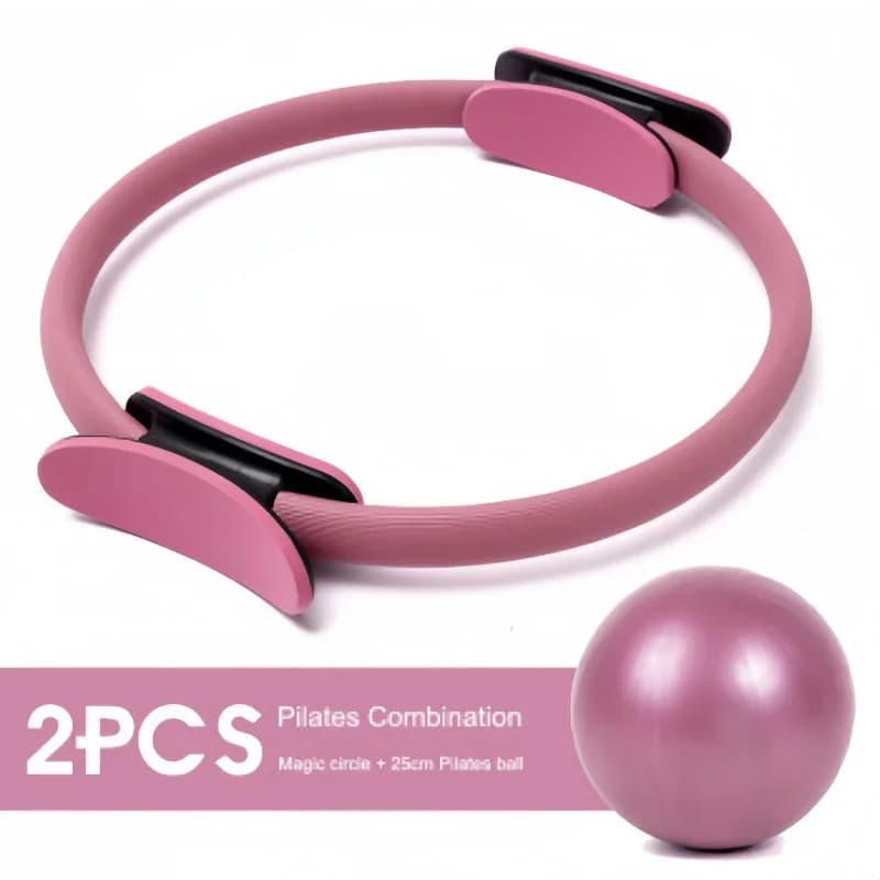 25cm Yoga and Pilates Ring Set with Resistance Faxes for Fitness and Stretching
