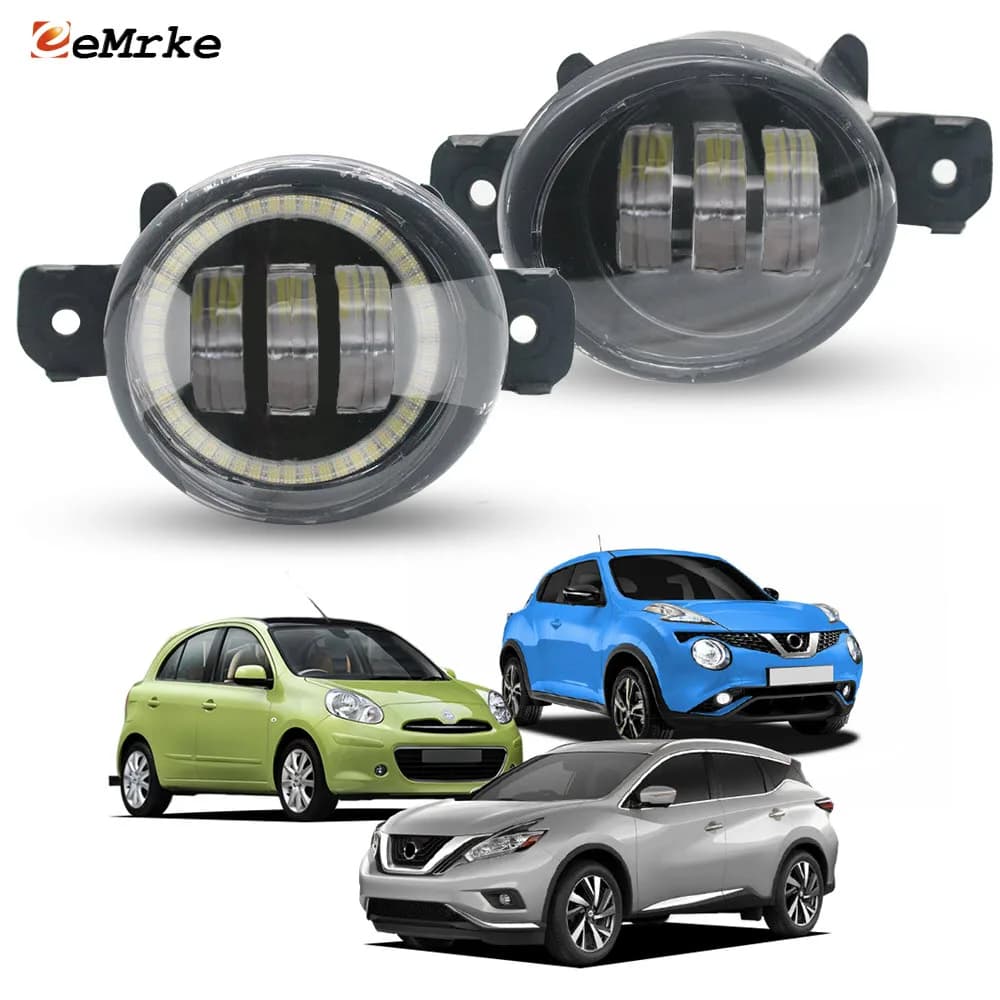 Fari fendinebbia a LED o alogeni stile OEM con Angel Eye DRL per Nissan Juke 2015-2020 / March Micra K13 2010-2016 Murano III Z52 2015-2018