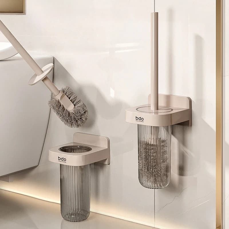 Spazzola per WC di Lusso Leggero con Manico Lungo e Setole Morbide, Senza Angoli Morti, Set Multifunzionale per la Pulizia Domestica
