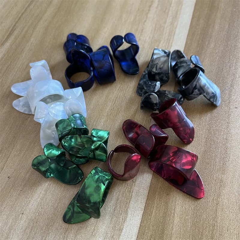 10 sets Packing M (1+3 )thumb pick and finger picks multi colors Guitar picks