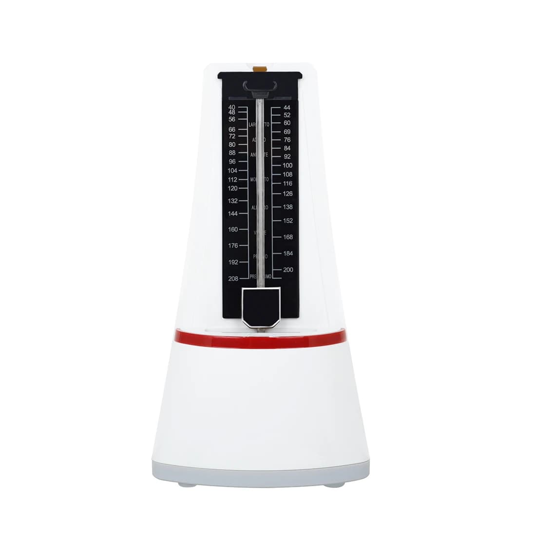 Metronomo meccanico bianco stile pendolo classico con controllo preciso del ritmo per chitarra, pianoforte, violino, tutti gli strumenti musicali