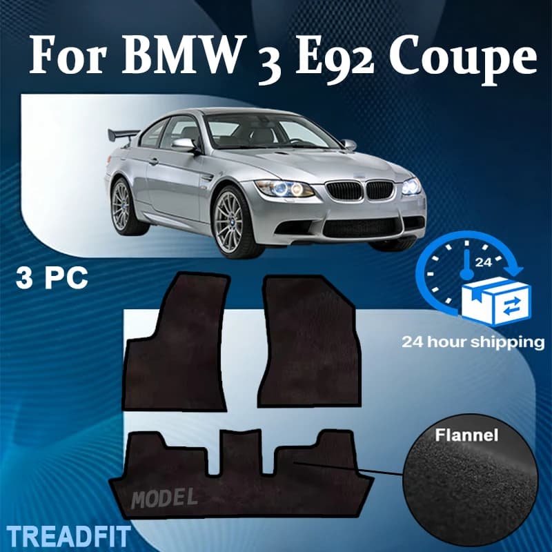 Nylon Velour rugs set for BMW 3 E92 Coupe (2004-2011) -Black