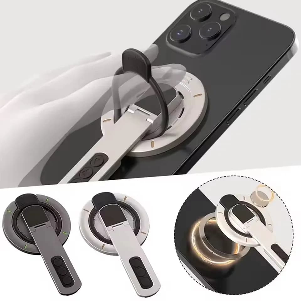 1Pc 360 ° Roration Stand for Mobile Phone Magnetic Ring Phone Grip Magnetic Suction Handphone Gym Universal Finger Ring Bracket