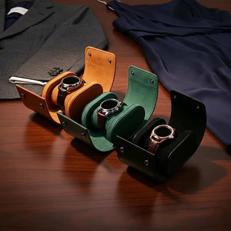 1PC PU Watch Case Watch Travel Case Portable Watch Organizer for Men Watch Display Storage Holder Watch Roll Case Watch Gift Box
