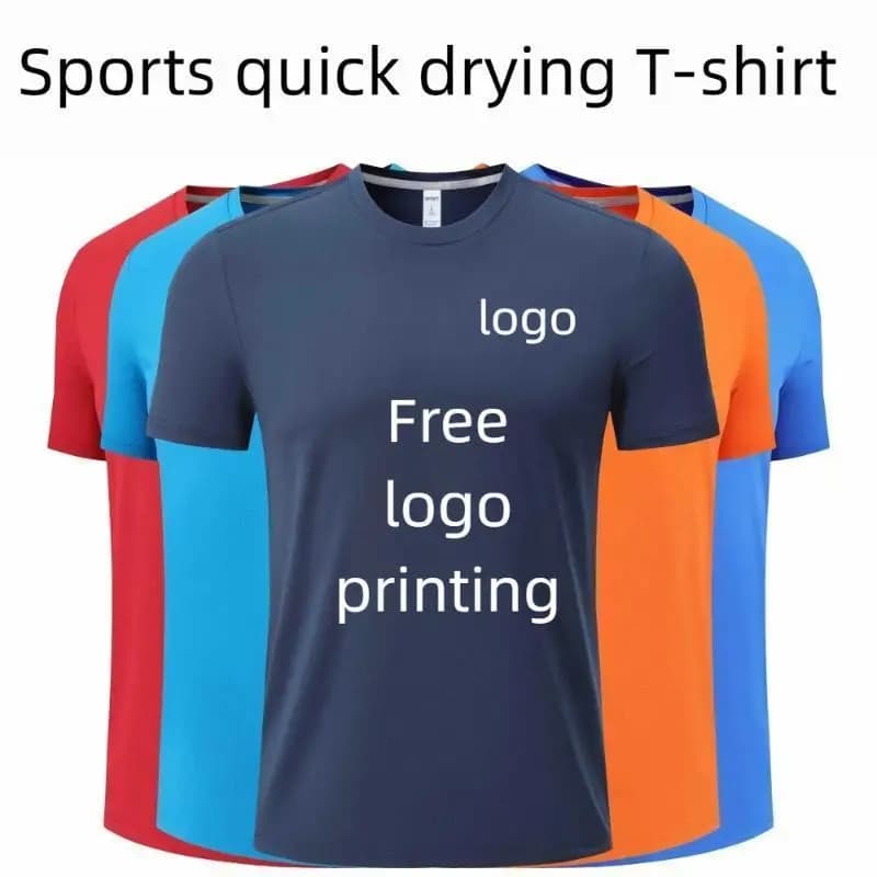 T-shirt sportiva da corsa estiva da uomo ad asciugatura rapida Personalizzazione personalizzata Stampa Logo Maglia da calcio Basket Maratona Race