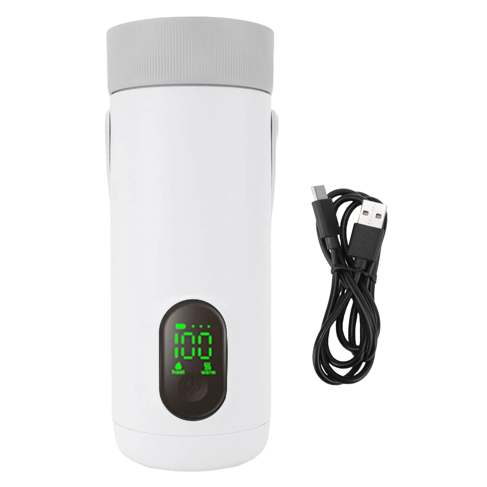 Travel Electric Kettle Rechargeable Cordless Portable Small Mini Coffee Kettle Milk Warmer with Handle 350ML for Car