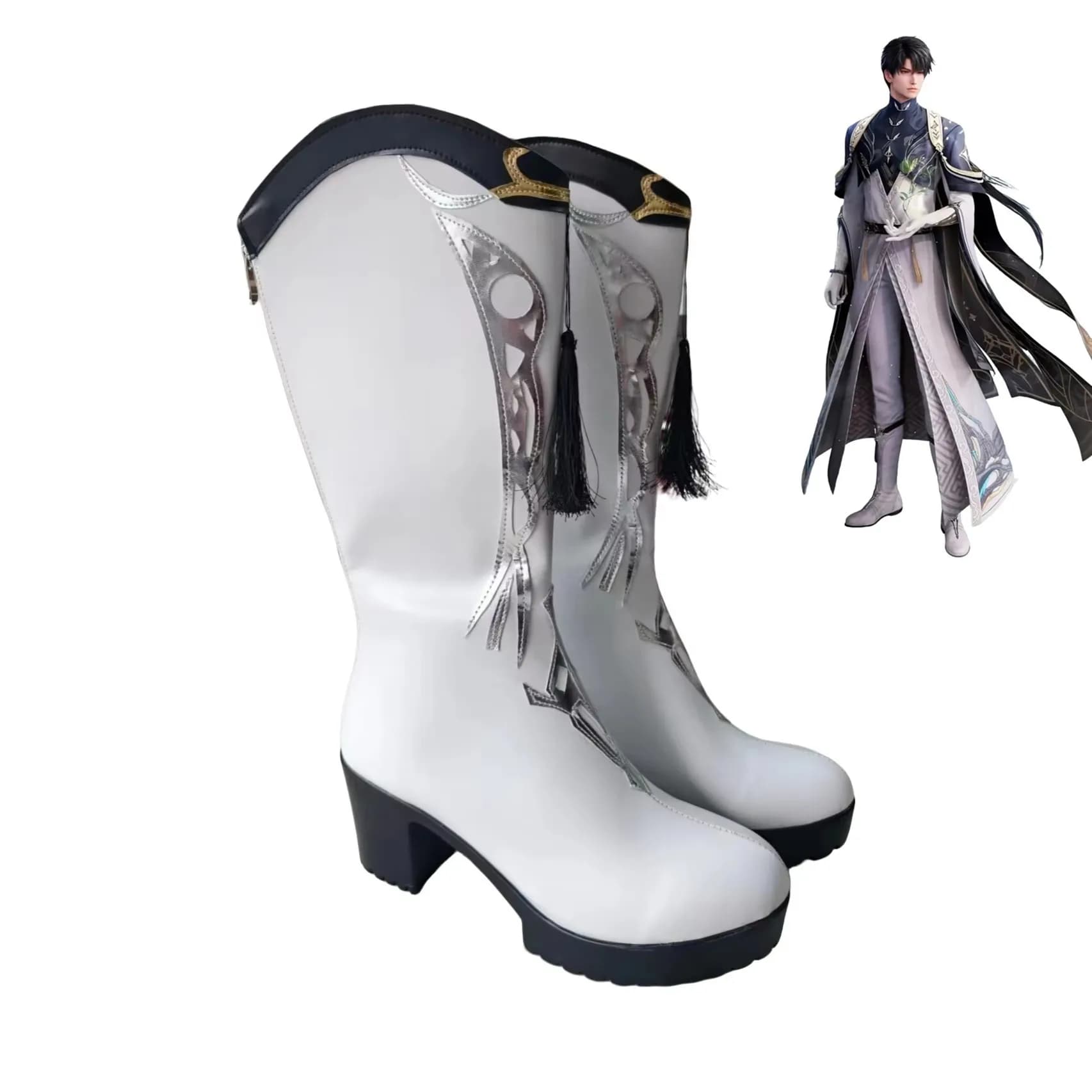Gioco Love and Deepspace Zayne ‌ Stivali per Cosplay, Accessori per Halloween