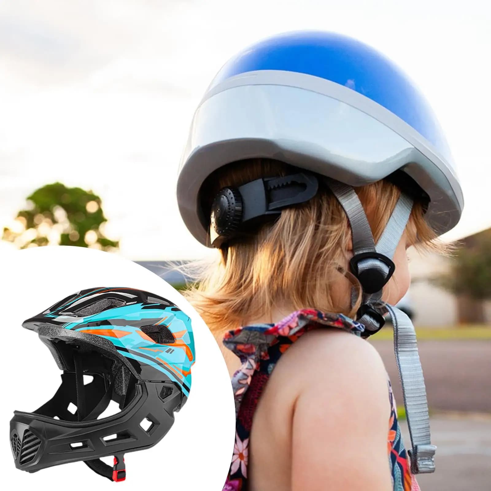Casco da bici per bambini Equipaggiamento protettivo portatile per equitazione Pattinaggio in mountain bike
