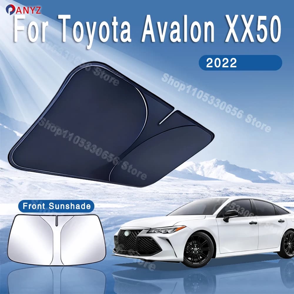 For Toyota Avalon Limited XX50 2022 MK5 Foldable Car Sun Visor Front Windshield Sunshade Heat Insulation Summer Auto Accessories
