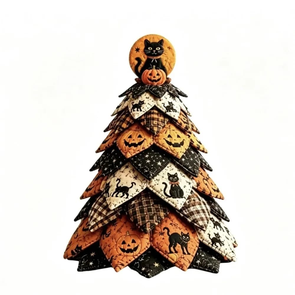 Floral Fabrics Christmas Tree Patchwork Set Creative Design Hanging Kit DIY Sewing Kit Home Decoration Material Pack