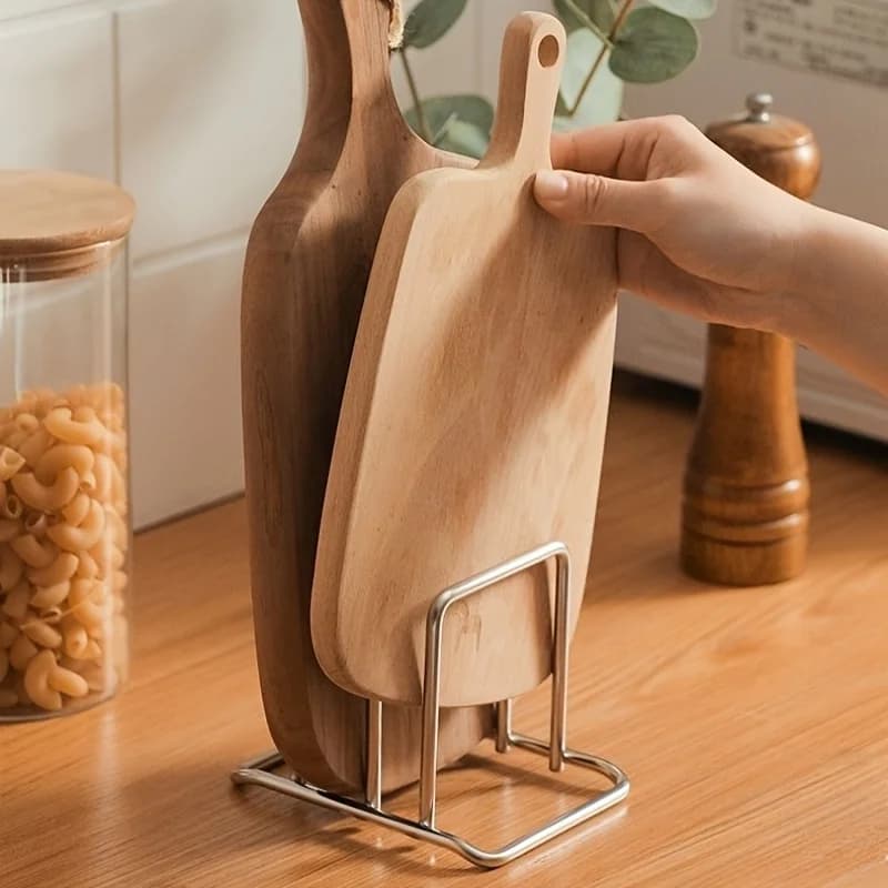 1 piece combined space saver with cover for stainless steel pot and cutter organizer - Heavy duty shelf, kitchen organizer