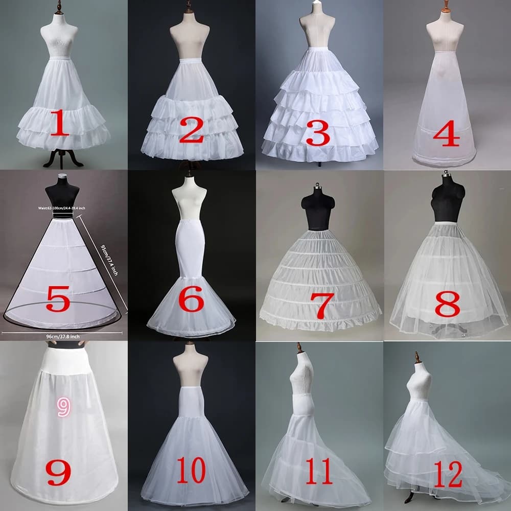 Sottoveste in crinolina, gonna a cerchio, sottogonna vintage per abito, molti stili per matrimonio da sposa