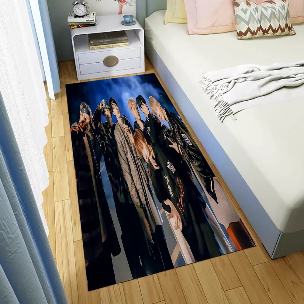 Bathroom Mat Kpop B-BTS Kitchen Mat Room Zerbino Outdoor Entrance door Bedroom Mat Custom Carpet Home