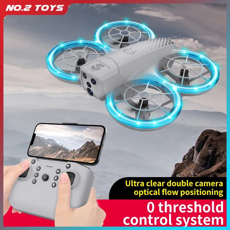 Mini droni giocattoli per bambini quadricotteri Rc 2.4G con fotocamera drone da corsa aereo telecomandato luci a LED giocattoli drone Rc per ragazzi