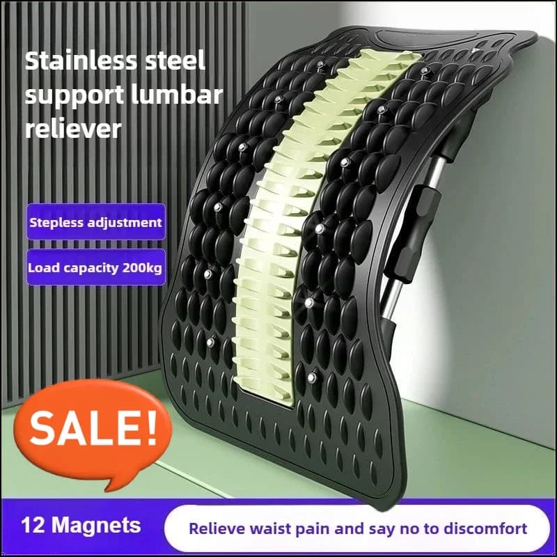 12 Magnets Lumbar Vertebrae Relaxer Humpback Correction Traction Back Massager Shaping Stretching Back Stretcher Waist Support