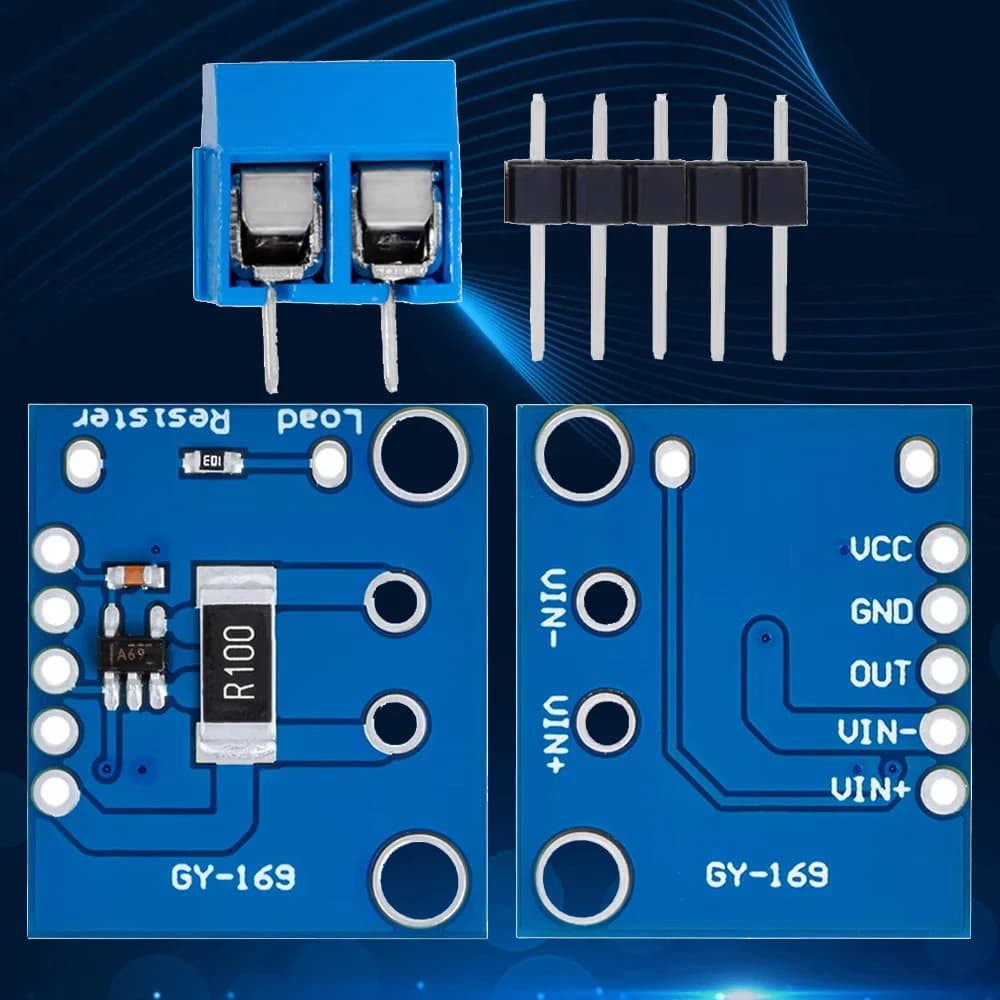 Scheda Breakout Sensore di Corrente GY-169 INA169: Alta Risoluzione con Uscita Analogica, Compatibile con Arduino