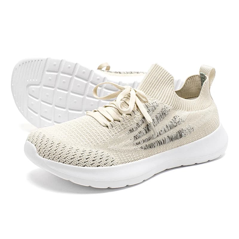 HOBIBEAR Scarpe da ginnastica da corsa unisex Scarpe da passeggio traspiranti in rete con punta larga Scarpe da ginnastica da trekking stringate antiscivolo