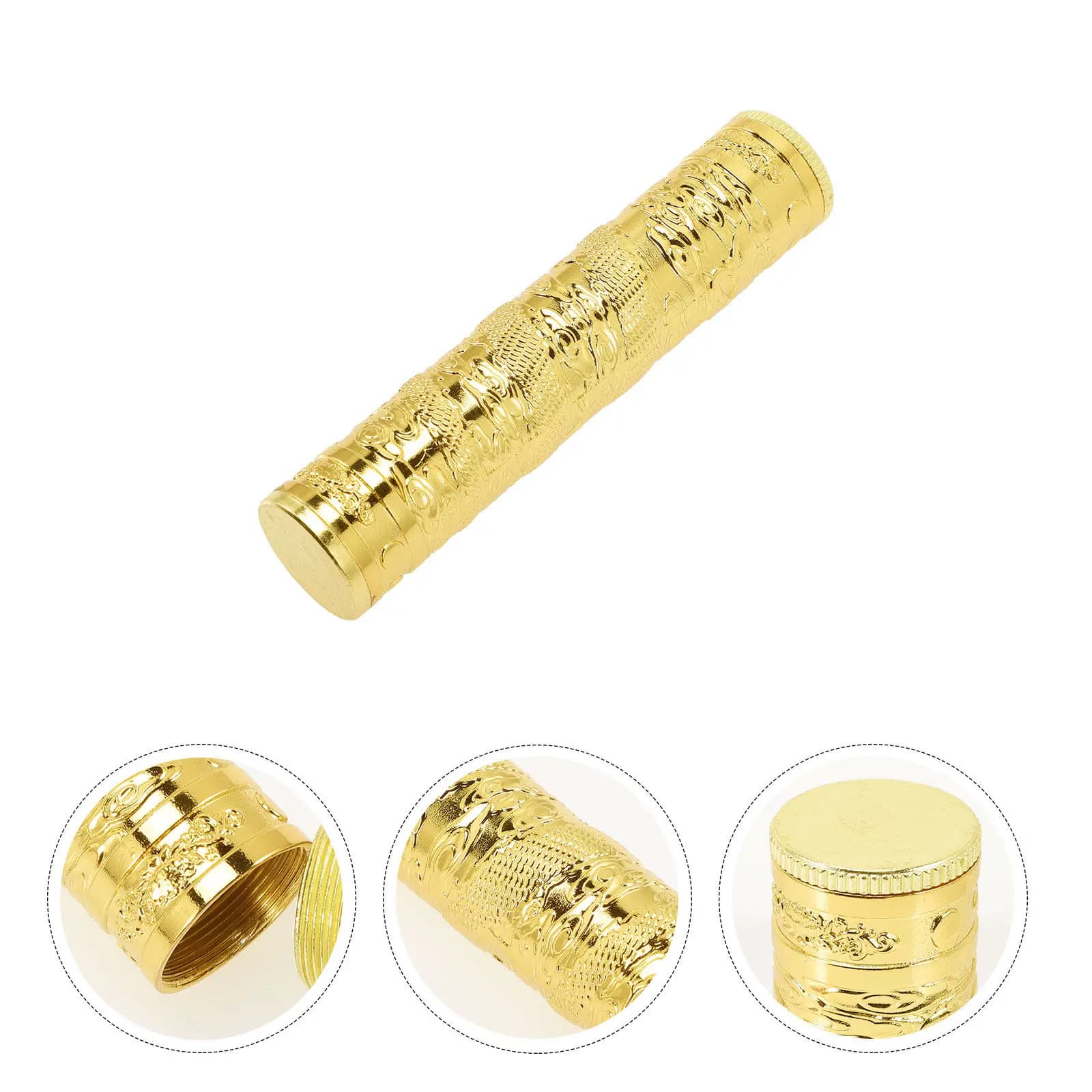High Quality Metal Incense Tube Sturdy Lightweight Smooth Surface Stand Cover Design Incense Stick Storage Canister Portable