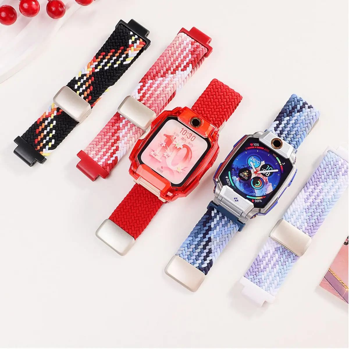 Cinturino Intrecciato Magnetico per Smartwatch Imoo D2 Z11 Z10 Z6 Z7 Z1 Z2 Q2 Z5 Y8 per Bambini