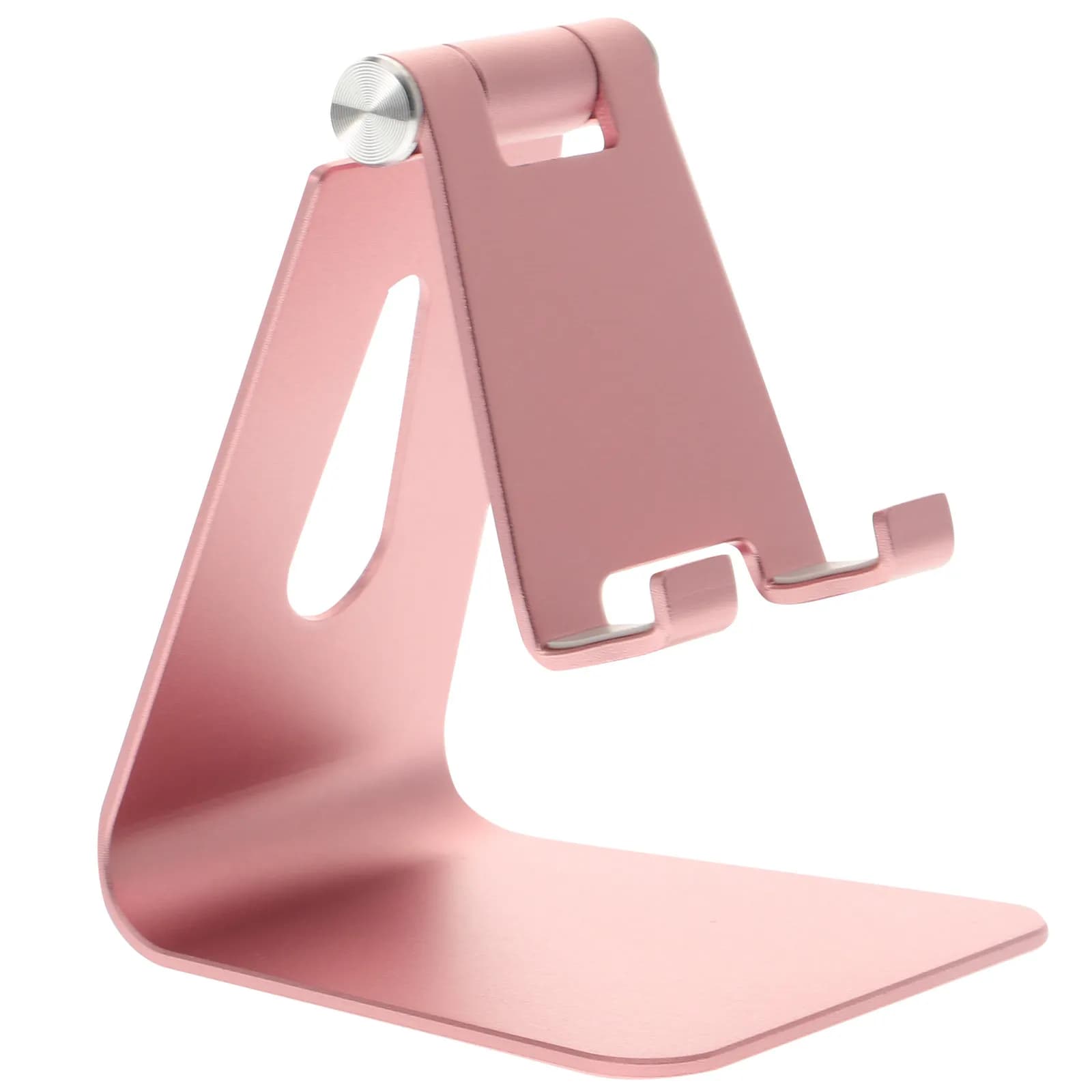 Iron Mobile Phone Case Base Bracket Pink Solid Metal Desktop Phone Holder Practical Stand for Smartphone