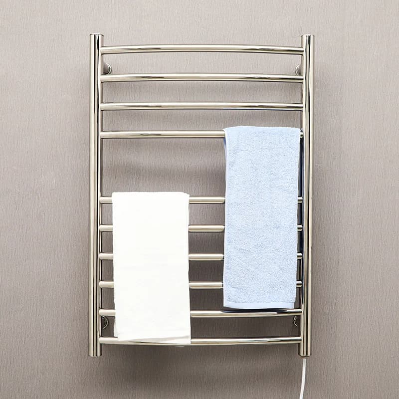 Portasciugamani elettrico in acciaio inossidabile riscaldamento domestico asciugatura portaoggetti da bagno sospeso a parete