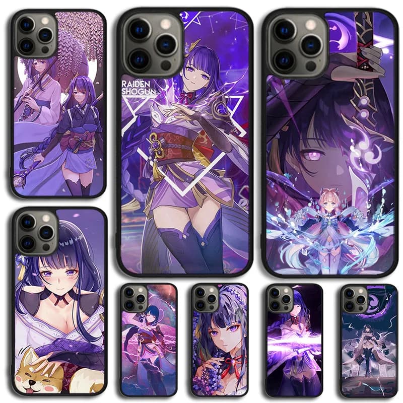 Cover per iPhone Genshin Impact Raiden Shogun Baal per Apple Pro Max Plus 17 Air 13 12 14 15 16