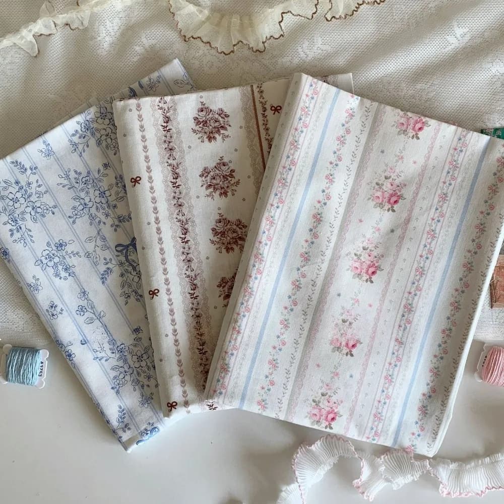 140x50 cm Tessuto stampato in cotone Motivo floreale Materiale fai da te per borse per bambini Pigiami Abiti Panno da cucito stile INS