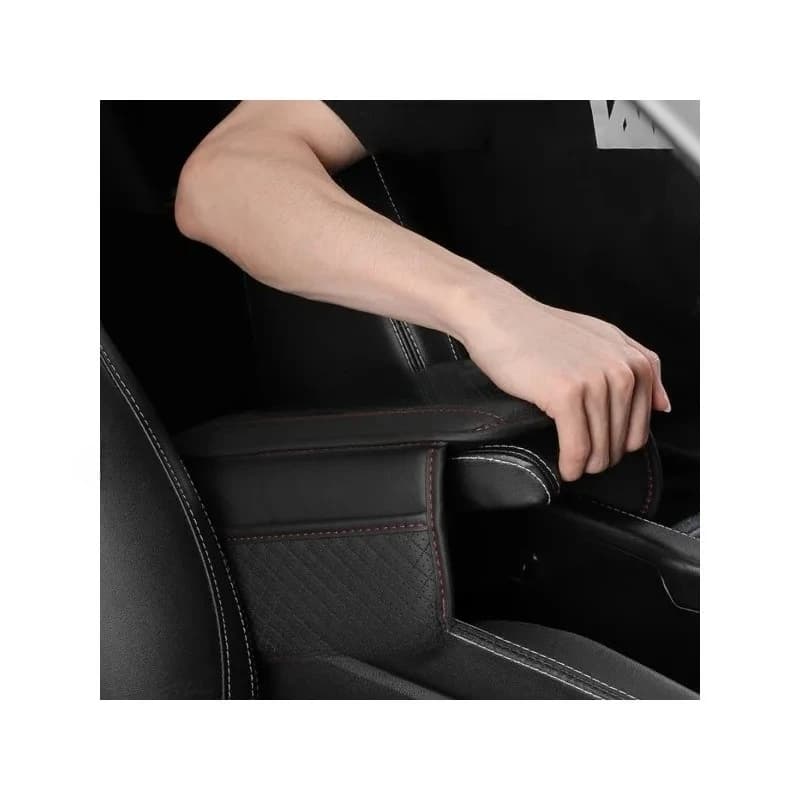 Copertura protettiva per bracciolo per console centrale in memory foam per box bracciolo per auto in pelle con cuscino per poggiagomito con tasca portaoggetti