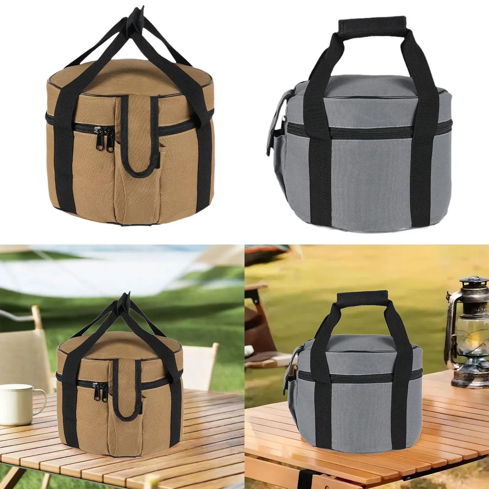 Outdoor Kitchen Tool Holder Bag with Handle Portable Storage Bag for Camping, Travel, Hiking, Kitchen