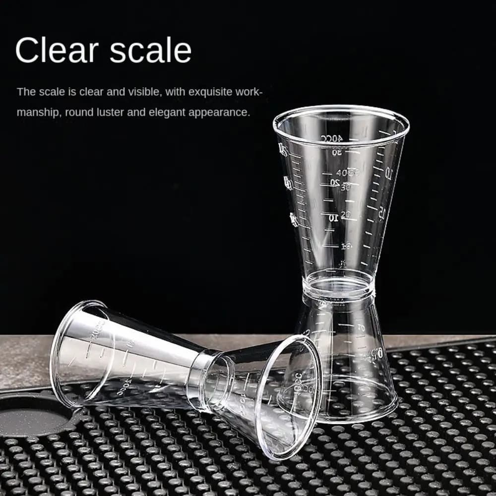 New PP Measure Cup 10/20cc Transparent Double Shot Kitchen Supplies Double headed Cocktail Shaker
