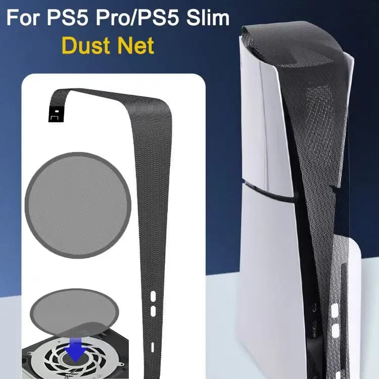 Per PS5 Slim /PS5 Pro Filtro antipolvere a rete e ventola Copertura antipolvere Copertura antipolvere per Playstation 5 Slim/Pro Accessori di gioco