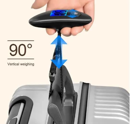 40kg/100g Portable Digital Hanging Luggage Scale, LCD Handheld Electronic Travel Suitcase Weighing Scale